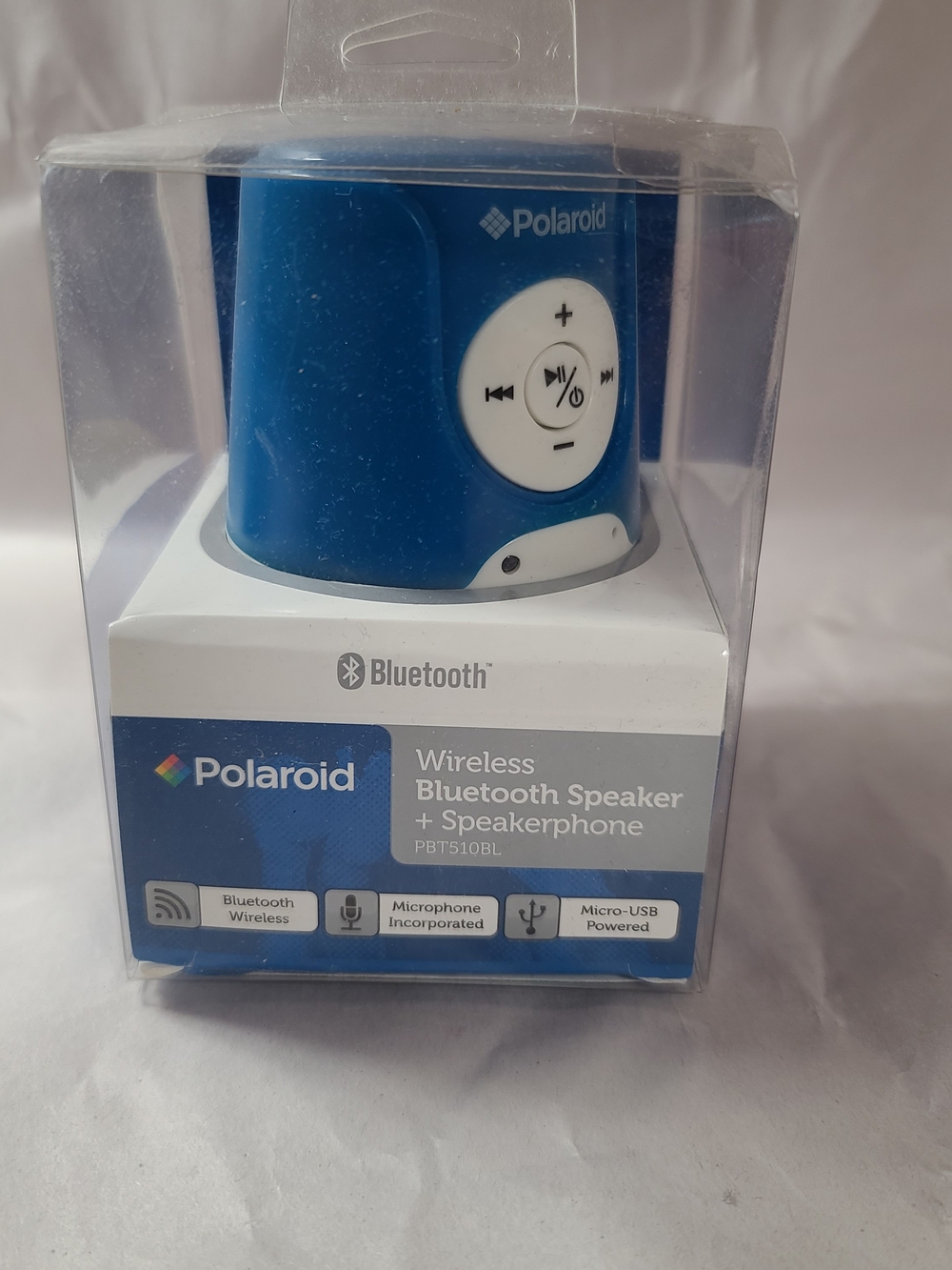 Polaroid Blue Wireless Bluetooth Speaker with Speakerphone